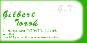 gilbert torok business card